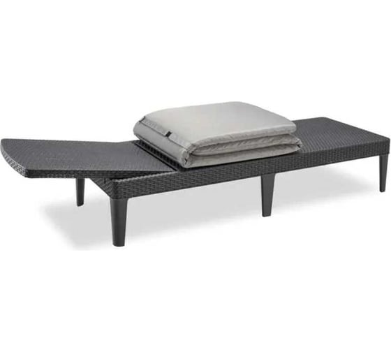 Шезлонг KETER Jaipur Sun lounger, with cushion графит 238416