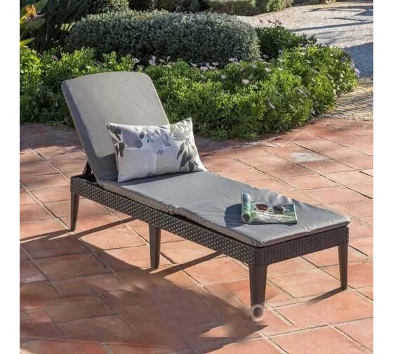 Шезлонг KETER Jaipur Sun lounger, with cushion графит 238416