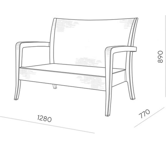Диван OLA DOM RATTAN коричневый ЭП 401332