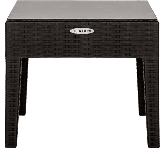 Столик журнальный OLA DOM RATTAN квадратный, коричневый ЭП 401417