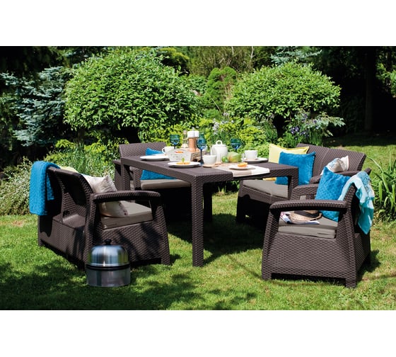 Комплект мебели Keter Corfu fiesta set коричневый 258945