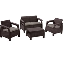 Комплект мебели Keter Corfu set коричневый 258952
