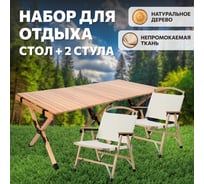 Набор для отдыха реечный стол National Tree Company 120 на 60 с креслами Н120-WY