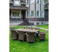 Обеденный комплект ROYAL FAMILY AMELIA коричневого цвета, на 8 персон 762-763-61-21