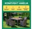 Обеденный комплект ROYAL FAMILY AMELIA серого цвета, на 6 персон 761-763-71-71 2