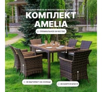 Обеденный комплект ROYAL FAMILY AMELIA коричневого цвета, на 6 персон 761-763-61-21