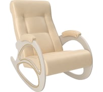 Кресло-качалка Комфорт Модель 4, дуб шампань, кожзам Polaris Beige 64741