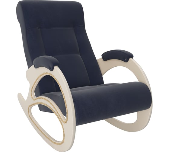 Кресло-качалка Комфорт Модель 4, дуб шампань, ткань Verona Denim Blue 81250