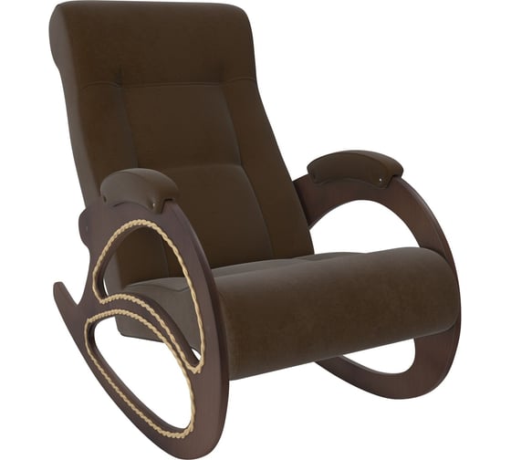 Кресло-качалка Комфорт Модель 4, орех, ткань Verona Brown 65045