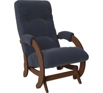 Кресло-глайдер Комфорт Модель 68, орех/шпон, ткань Verona Denim Blue 46471