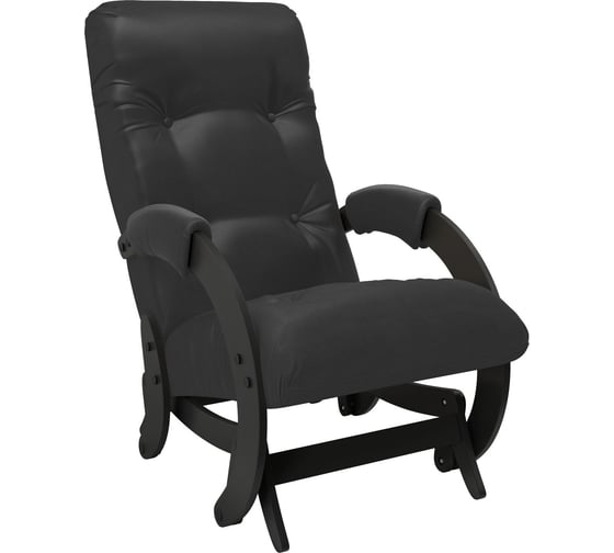 Кресло-глайдер Комфорт Модель 68, венге/шпон, кожзам Vegas Lite Black 70896 1