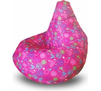 Кресло-мешок Mypuff Груша Сердца, размер Компакт, принтованный оксфорд bm_589