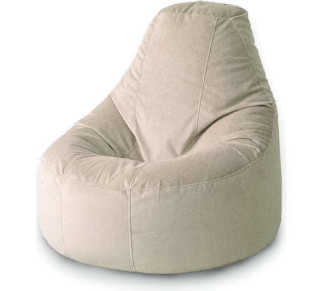 Кресло-мешок Mypuff Люкс Латте, мебельный велюр bn_423