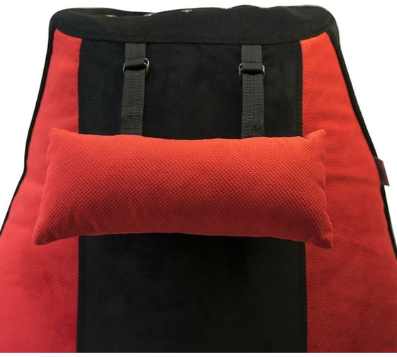 Игровое кресло-мешок Mypuff Геймер, Черно-красное, мебельная ткань G_471_568