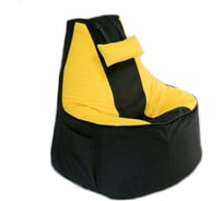 Игровое кресло-мешок Mypuff Геймер, Черно-желтое, мебельная ткань G_471_535
