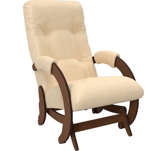 Кресло-глайдер Комфорт Модель 68, орех/шпон, кожзам, Polaris Beige 43708