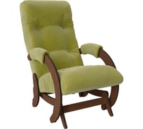 Кресло-глайдер Комфорт Модель 68, орех/шпон, ткань Verona, Apple Green 58122
