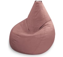 Кресло-мешок Mypuff Груша, пудра, размер стандарт, мебельный велюр b_480