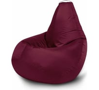 Кресло-мешок Mypuff Груша, бордо, размер стандарт, оксфорд b_026