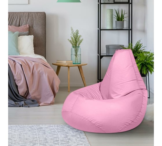 Кресло-мешок Mypuff Груша, пыльно-розовый, размер стандарт, оксфорд b_608