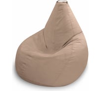 Кресло-мешок Mypuff Груша, бежевый, размер стандарт, мебельный велюр b_474