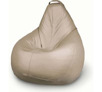 Кресло-мешок Mypuff Груша, отто бежевый, размер комфорт, экокожа bbb_434