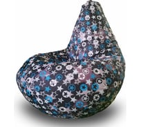 Кресло-мешок Mypuff Груша, фабрика звезд, размер комфорт, принтованный оксфорд bbb_591