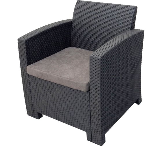 Кресло B:rattan Arizona 2 шт, антрацит, 2 подушки 40-712-1 BIO