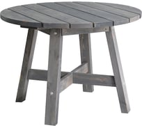 Стол садовый деревянный ДИПРИЗ Ойвинд круглый, из массива сосны, для сада, 105x105 см, графит Д.60006.3