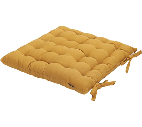 Подушка на стул Tkano коллекция Essential из хлопка цвета карри, 40x40 см TK24-CP0005