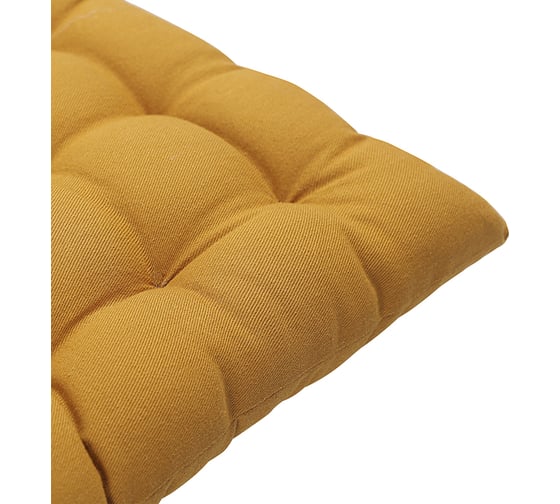 Подушка на стул Tkano коллекция Essential из хлопка цвета карри, 40x40 см TK24-CP0005