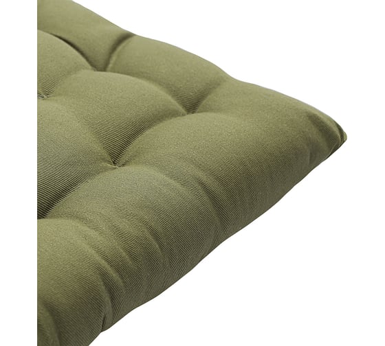 Подушка на стул Tkano коллекция Essential из хлопка оливкового цвета, 40x40 см TK24-CP0001
