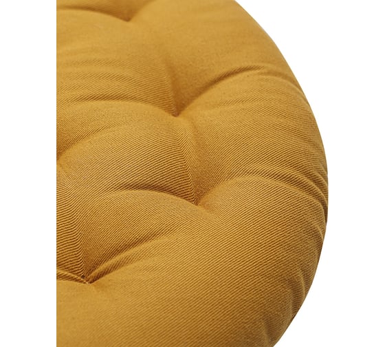 Подушка на стул Tkano коллекция Essential круглая, из хлопка цвета карри, 40 см TK24-CP0012