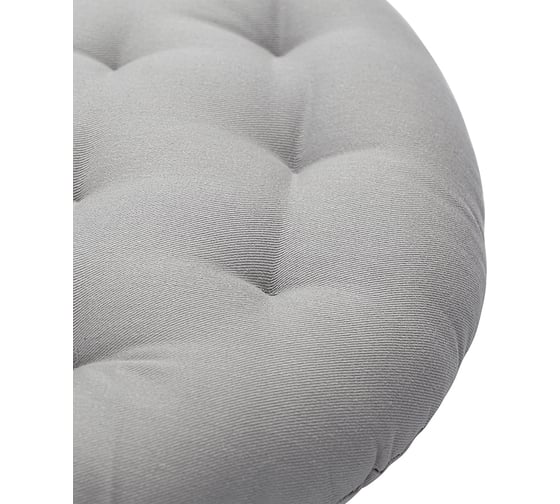 Подушка на стул Tkano коллекция Essential круглая, из хлопка серого цвета, 40 см TK24-CP0009