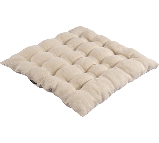Подушка на стул Tkano коллекция Essential из стираного льна бежевого цвета, 40x40x4 см TK22-CP0004