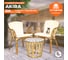 Комплект террасный Tetchair ANDREA (стол кофейный со стеклом + 2 кресла + подушки) ротанг, 64x67x92см / D60x55, Pecan Washed (античн. орех) 12994 2