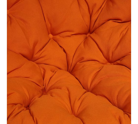Кресло Tetchair "PAPASAN" 23/01 W, с подушкой, Antique brown (античный черно-коричневый), ткань оранжевый, С 23 13734