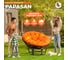 Кресло Tetchair "PAPASAN" 23/01 W, с подушкой, Antique brown (античный черно-коричневый), ткань оранжевый, С 23 13734 7