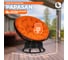 Кресло-качалка Tetchair "PAPASAN" w 23/01 B, с подушкой, Antique brown (античный черно-коричневый), ткань оранжевый, С 23 13750 5