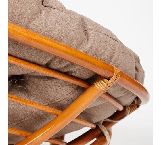 Кресло Tetchair "PAPASAN" 23/01 W, с подушкой, Cognac (коньяк), экошерсть коричневый, 1811-5 13743