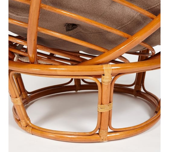 Кресло Tetchair "PAPASAN" 23/01 W, с подушкой, Cognac (коньяк), экошерсть коричневый, 1811-5 13743