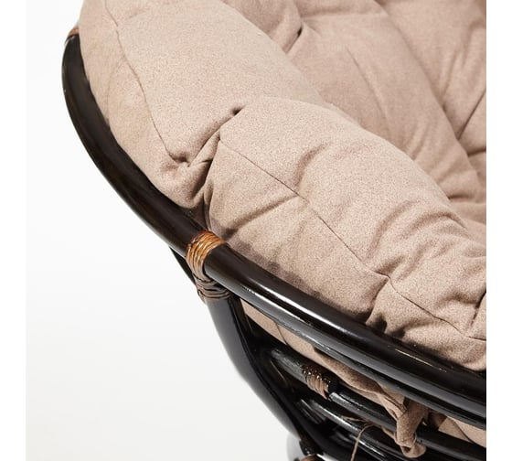 Кресло Tetchair "PAPASAN" 23/01 W, с подушкой, Antique brown (античный черно-коричневый), экошерсть коричневый, 1811-5 13742