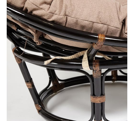 Кресло Tetchair "PAPASAN" 23/01 W, с подушкой, Antique brown (античный черно-коричневый), экошерсть коричневый, 1811-5 13742