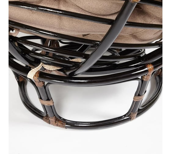 Кресло Tetchair "PAPASAN" 23/01 W, с подушкой, Antique brown (античный черно-коричневый), экошерсть коричневый, 1811-5 13742