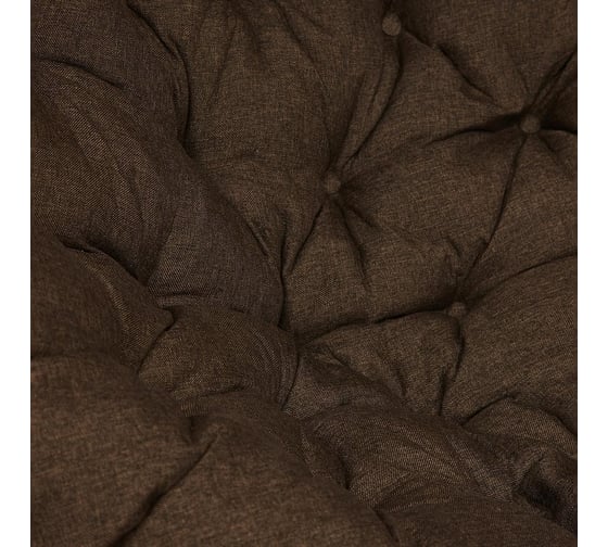 Кресло Tetchair "PAPASAN" 23/01 W, с подушкой, диаметр подушки 125 см, 115x101x104 см, Antique brown (античный черно-коричневый), ткань коричневый, 13730