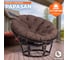 Кресло Tetchair "PAPASAN" 23/01 W, с подушкой, диаметр подушки 125 см, 115x101x104 см, Antique brown (античный черно-коричневый), ткань коричневый, 13730 2