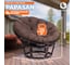 Кресло Tetchair "PAPASAN" 23/01 W, с подушкой, диаметр подушки 125 см, 115x101x104 см, Antique brown (античный черно-коричневый), ткань коричневый, 13730 5