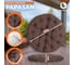 Кресло Tetchair "PAPASAN" 23/01 W, с подушкой, диаметр подушки 125 см, 115x101x104 см, Antique brown (античный черно-коричневый), ткань коричневый, 13730 6