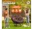 Кресло Tetchair "PAPASAN" 23/01 W, с подушкой, диаметр подушки 125 см, 115x101x104 см, Antique brown (античный черно-коричневый), ткань коричневый, 13730 8