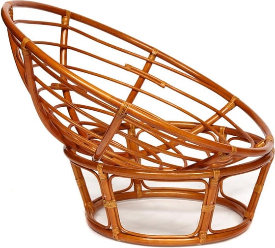 Кресло Tetchair "PAPASAN" 23/01 W, с подушкой, диаметр подушки 125 см, 115x101x104 см, Cognac (коньяк), ткань коричневый, 3М7-147 13731